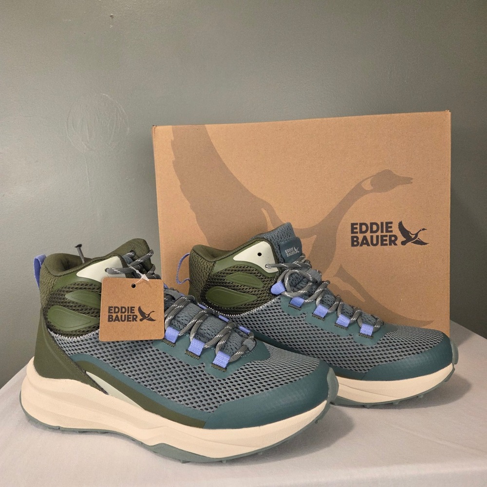 NEW Eddie Bauer Women's Cetona Mid Hiking Boots Green Size 8.5